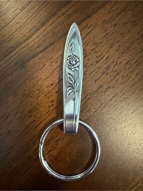 Stainless Rose Spoon Keychain